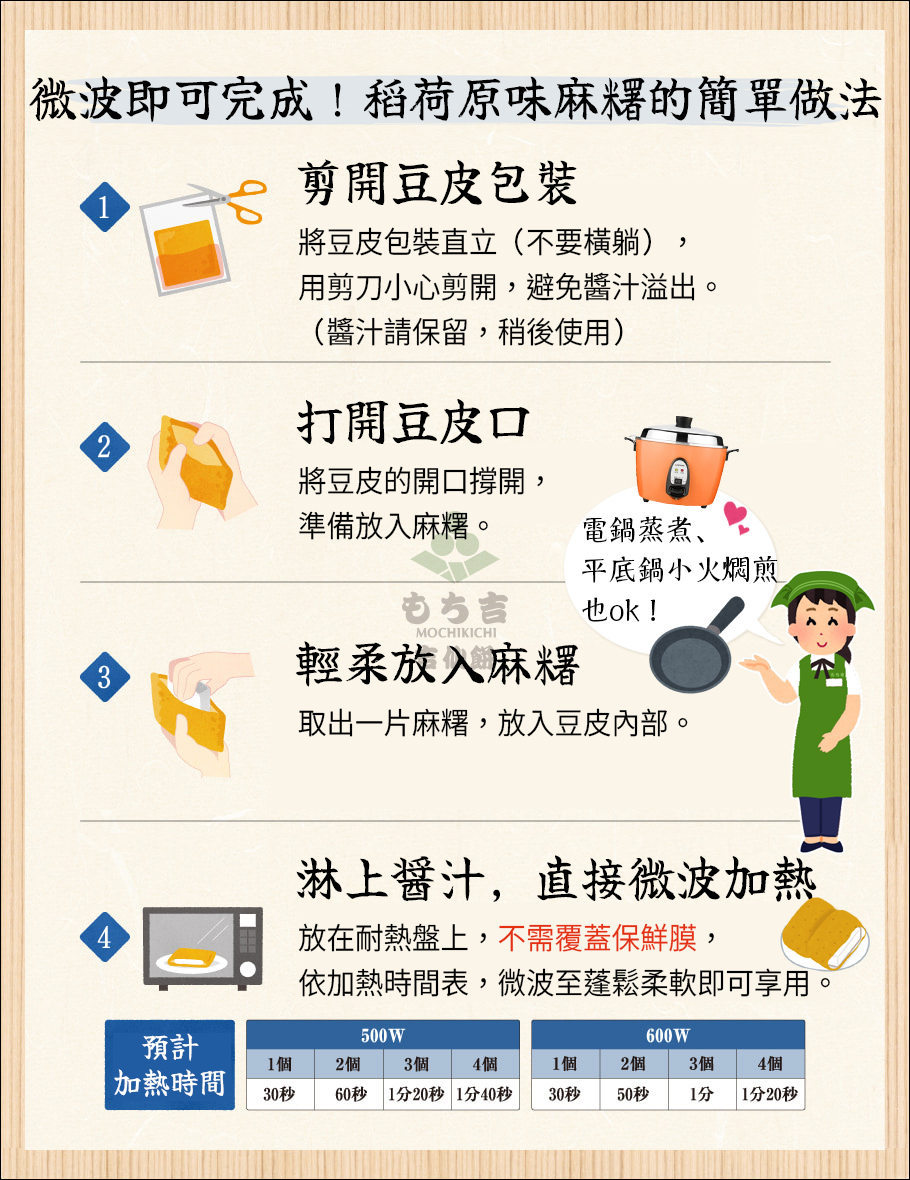 稻荷原味麻糬 說明